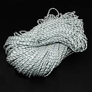Polyester & Spandex Cord Ropes, 1 Inner Core, White, 2mm, about 109.36 yards(100m)/bundle(RCP-R007-296)
