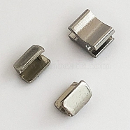 Brass Zipper Top Stops, Replacement Zipper Accessories, Platinum, 6.5x4x4.5mm, Inner Diameter: 2mm, 5x4x4.5mm, In Diameter: 2mm, 2pcs, 3pcs/set(FIND-WH0062-23B-02)