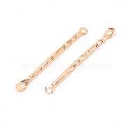 Iron Links Connectors, for DIY Earring, Rectangle, Light Gold, 25.5x2.3x1mm, Hole: 1mm, 50pcs/bag(IFIN-WH0055-02C-KCG)