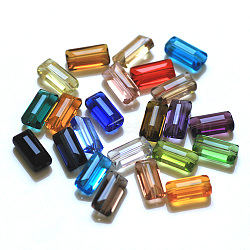 Imitation Austrian Crystal Beads, Grade AAA, Faceted, Rectangle, Mixed Color, 10x15.5x7mm, Hole: 0.9~1mm(SWAR-F081-10x16mm-M)
