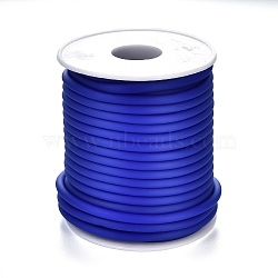 Hollow Pipe PVC Tubular Synthetic Rubber Cord, Wrapped Around White Plastic Spool, Medium Blue, 4mm, Hole: 2mm, about 16.4 yards(15m)/roll(RCOR-R007-4mm-13)