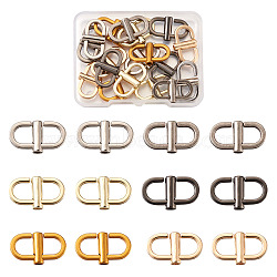 Adjustable Iron Buckles, for Chain Strap Bag Shorten, Shoulder Crossbody Bags Length Accessories, Mixed Color, 22x12.5x4.5mm, 18pcs/box(IFIN-TA0001-37)