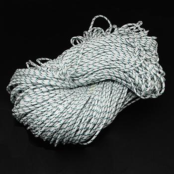 Polyester & Spandex Cord Ropes, 1 Inner Core, White, 2mm, about 109.36 yards(100m)/bundle