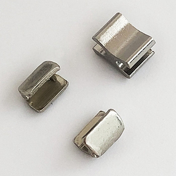 Brass Zipper Top Stops, Replacement Zipper Accessories, Platinum, 6.5x4x4.5mm, Inner Diameter: 2mm, 5x4x4.5mm, In Diameter: 2mm, 2pcs, 3pcs/set