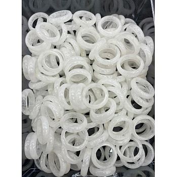 Natural Quartz Crystal Finger Rings, Inner Diameter: 17~20mm