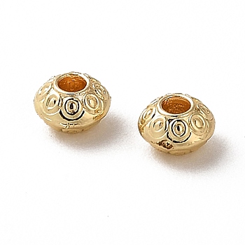 Rack Plating Zinc Alloy Spacer Beads, Long-Lasting Plated, Saucer, Real 18K Gold Plated, 5.3x3.3mm, Hole: 1.6mm