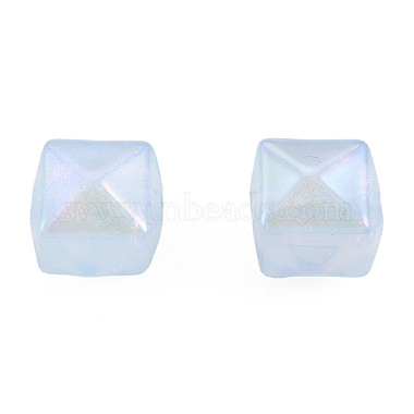 Rainbow Iridescent Plating Acrylic Beads(OACR-N010-077)-4