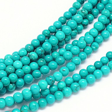 4mm MediumTurquoise Round Sinkiang Turquoise Beads