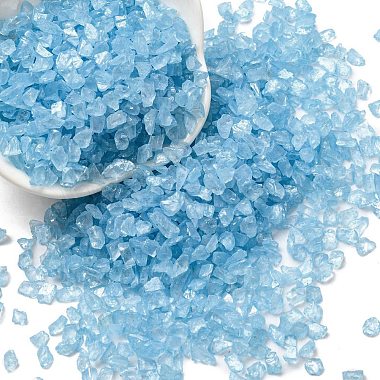 Light Sky Blue Chip Glass Beads