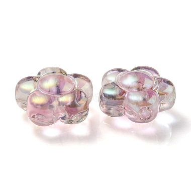 Placage uv perles acryliques transparentes irisées arc-en-ciel(OACR-C007-11E)-3
