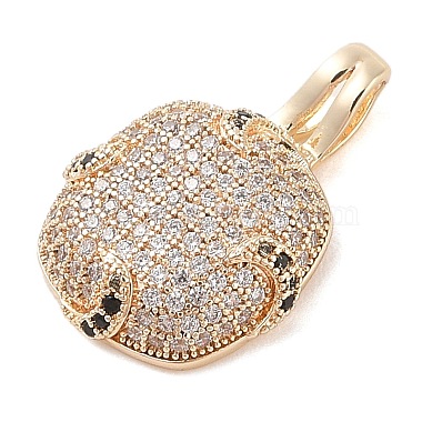 Brass Micro Pave Cubic Zirconia Pendants(KK-S388-15G)-2