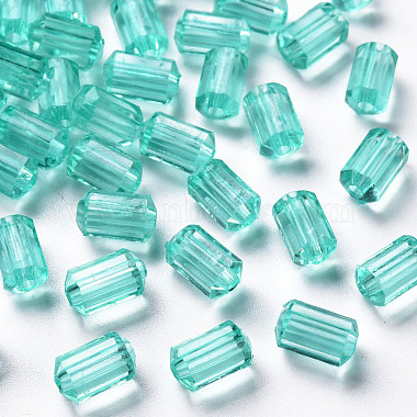 Turquoise Polygon Acrylic Beads