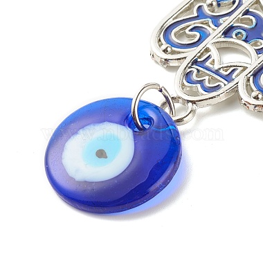 Glass Turkish Blue Evil Eye Pendant Decoration(HJEW-I008-06AS)-2
