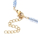 Brass Pendant Necklace with Glass Seed Beaded Chains for Women(NJEW-JN04429)-6
