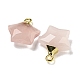 Natural Rose Quartz Pendants(G-P540-01G-05)-2