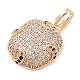 Brass Micro Pave Cubic Zirconia Pendants(KK-S388-15G)-2