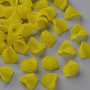Transparent Acrylic Bead Caps, Trumpet Flower Beads, Frosted, Flower, Champagne Yellow, 19~20x18~19x17mm, Hole: 1.5mm(X-PL551-C09)