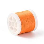 Luminous Polyester Cords, Round, Orange, 0.1mm, about 109.36 Yards(100m)/Roll(OCOR-WH0071-010H)