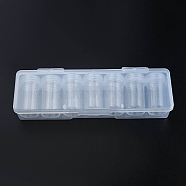 Plastic Bead Storage Containers, Column, Clear, 2.7x4.75cm(CON-N012-05)