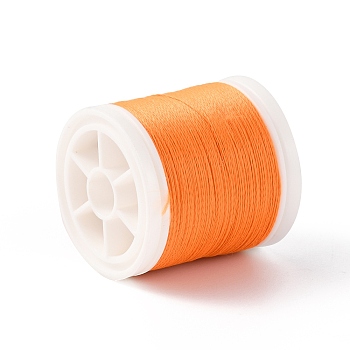 Luminous Polyester Cords, Round, Orange, 0.1mm, about 109.36 Yards(100m)/Roll
