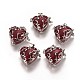 Heart Brass Enamel Prayer Box Pendants(KK-24X21)-5