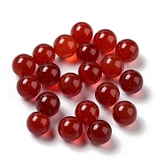 Natural Carnelian Sphere Beads, Round Bead, Dyed, No Hole, 6~6.5mm(G-P520-15)