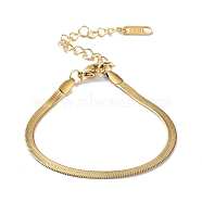 316 Surgical Stainless Steel Herringbone Chain Bracelet, Golden, 6-1/8 inch(15.5cm)(BJEW-M305-02G)