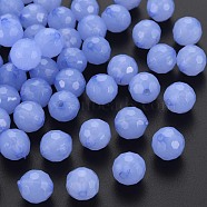 Imitation Jelly Acrylic Beads, Faceted, Round, Medium Slate Blue, 10x9.5mm, Hole: 1.8mm, about 890pcs/500g(MACR-S373-97A-E01)