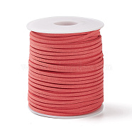 45M Faux Suede Cord, Faux Suede Lace, Orange Red, 2~2.5x1.5~2mm, about 50 Yards(45m)/Roll(LW-M003-27)