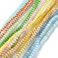 Cat Eye Glass Bead Strands, Round, Mixed Color, 3mm, Hole: 0.5mm, about 132pcs/strand, 15.3 inch(CE-R010-09)
