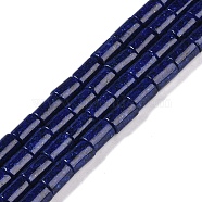 Natural Sesame Jasper Beads Strands, Imitation Natural Lapis Lazuli Dyed, Column, Midnight Blue, 7.5~8.5x5~6mm, Hole: 1mm, about 45~46pcs/strand, 14.69~15.04 inch(37.3~38.2cm)(G-C128-A13-01)