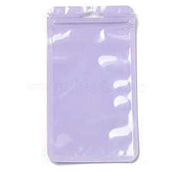 Rectangle Plastic Yin-Yang Zip Lock Bags, Resealable Packaging Bags, Self Seal Bag, Lilac, 16x9x0.02cm, Unilateral Thickness: 2.5 Mil(0.065mm)(ABAG-A007-02F-01)