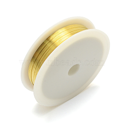 Round Copper Wire for Jewelry Making, Gold, 26 Gauge, 0.4mm, about 39.37 Feet(12m)/roll, 10 rolls/set(CWIR-R001-0.4mm-07)
