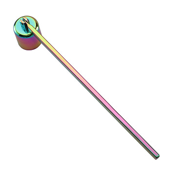 Stainless Steel Candle Wick Snuffer, Candle Tool Accessories, Rainbow Color, 17.2x2.3x2.2cm