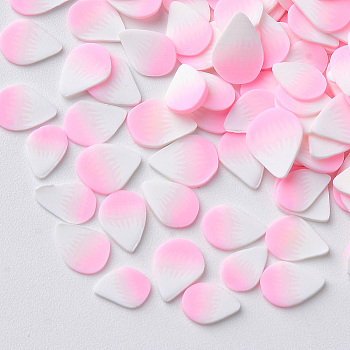 Handmade Polymer Clay Nail Art Decoration Accessories, Petal, Pearl Pink, 5~7.5x4~6x0.3~1mm, about 100000pcs/1000g.