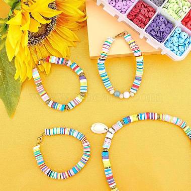 15 Colors Eco-Friendly Handmade Polymer Clay Beads(CLAY-JP0001-02-6mm)-4