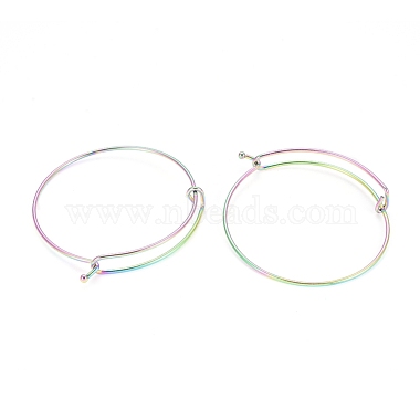 Adjustable Ion Plating(IP) 304 Stainless Steel Expandable Bangle Making(BJEW-L604-09M)-2