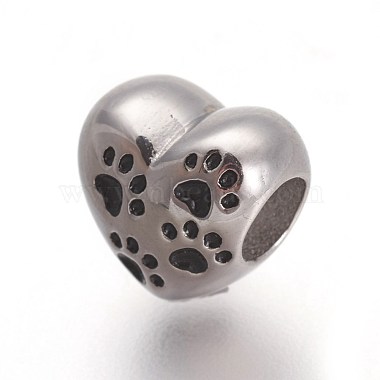 12mm Heart Stainless Steel Beads