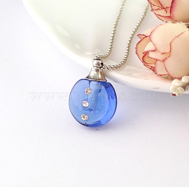 Flat Round Glass Necklaces