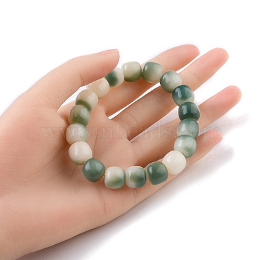bracelet extensible en perles de bois de bodhi pour femme(BJEW-YW0001-04A)-5