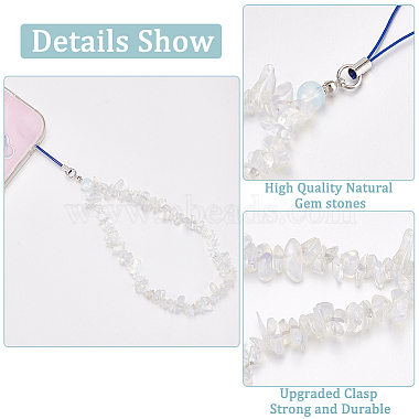 Opalite Chips Beaded Chain Mobile Straps(FIND-WH0135-07A)-3