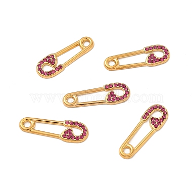 Vacuum Plating 201 Stainless Steel Rhinestone Connector Charms(STAS-J401-VC983)-4