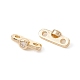 Rack Plating Brass Pave Clear Cubic Zirconia Connector Charms(X-KK-G433-04LG)-1
