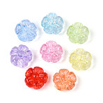 Transparent Acrylic Beads, Flower, Mixed Color, 19.5x19.5x9.5mm, Hole: 2.5mm, about 230pcs/500g(OACR-N150-39)