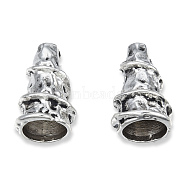 Tibetan Style Alloy Bead Cones, Cadmium Free & Lead Free, Antique Silver, 20x13x12.5mm, Hole: 2mm, about 310pcs/1000g(TIBE-N011-066)