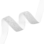 Ultra Wide Thick Flat Elastic Band, Webbing Garment Sewing Accessories, Silver, 15mm(EC-WH0003-06B-01)