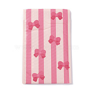 Rectangle Matte Film Package Bags, Bubble Mailer, Bowknot Print Padded Envelopes, Pink, 24x15x0.48cm(OPC-K002-01A)