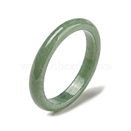 Natural Jadeite Finger Rings, 4mm, US Size 10 3/4(20.3mm)(RJEW-H222-01B)