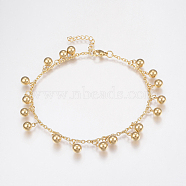 304 Stainless Steel Anklets, Round, Golden, 9 inch(230mm)
(AJEW-G016-02G)