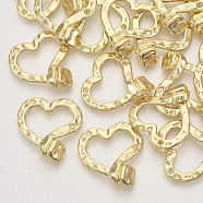 Alloy Links connectors, Heart, Light Gold, 27.5x26x7mm, Hole: 1.6mm(X-PALLOY-S121-223)